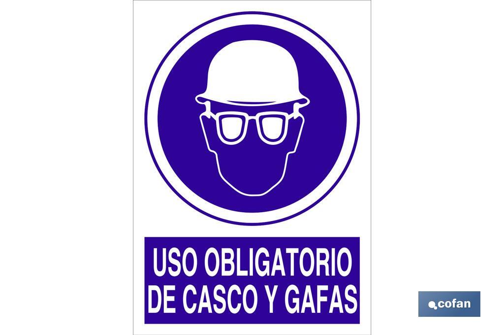 Uso obligatorio de casco y gafas