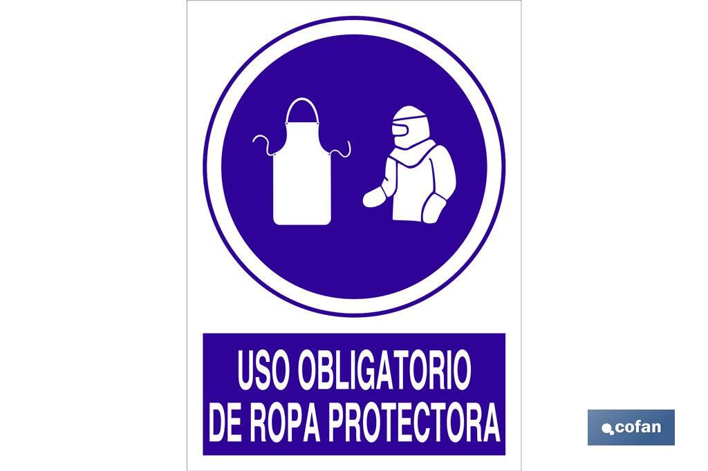 Uso obligatorio de  ropa protectora