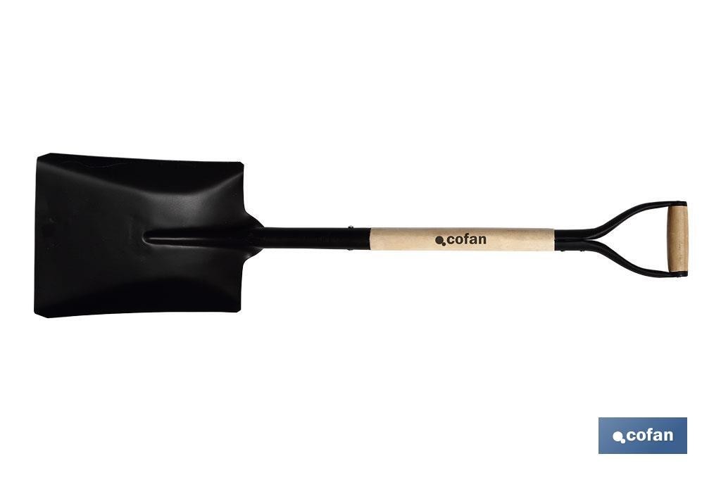 PALA CUADRADA 340mm MANGO MADERA CERRADO (PACK: 1 UDS)