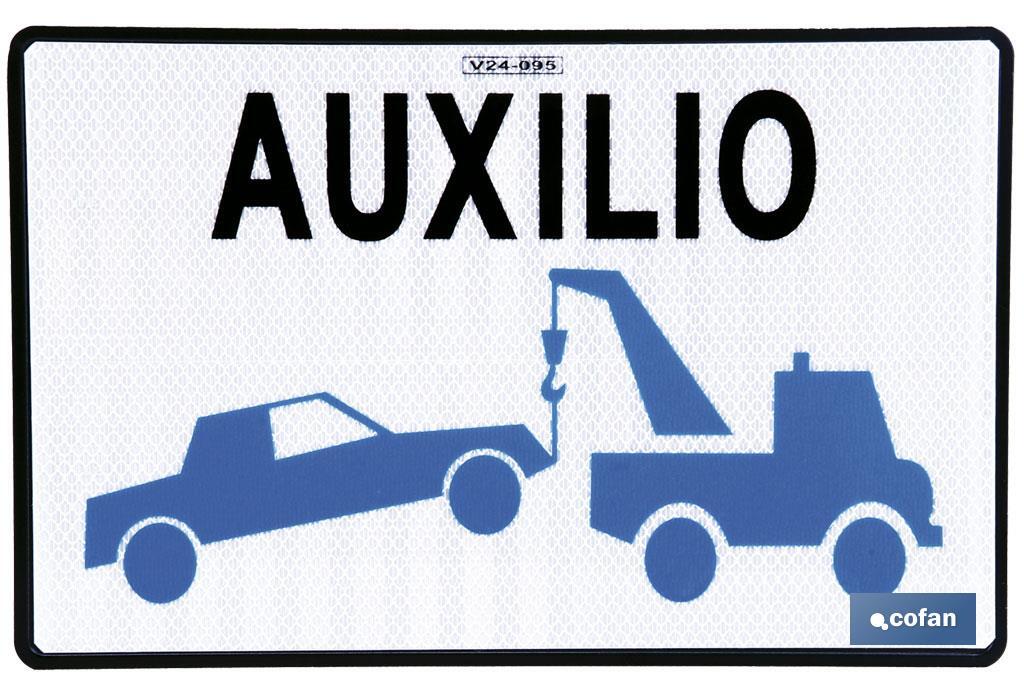 Placa Grúa de Servicio Auxilio en Carretera