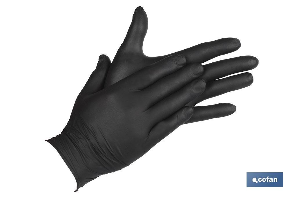 CAJA 100 UNDS. GUANTES DE NITRILO NEGRO T - L (PACK: 1 UDS)