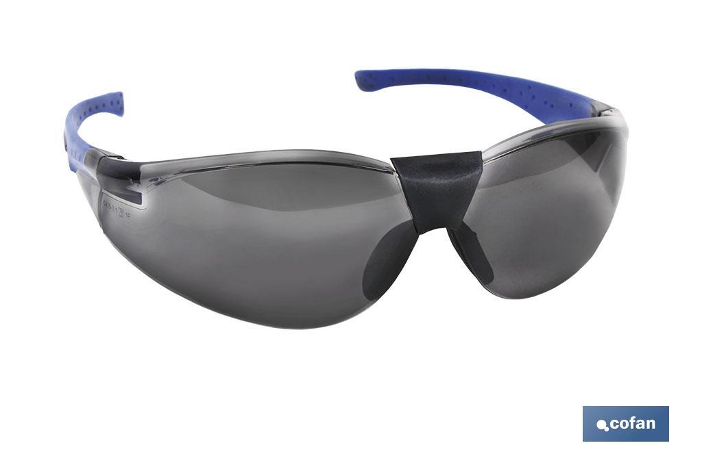 Gafas de Seguridad | Modelo Blue Elastic | UNE-EN 166 F | Lentes de protección Rayos UV