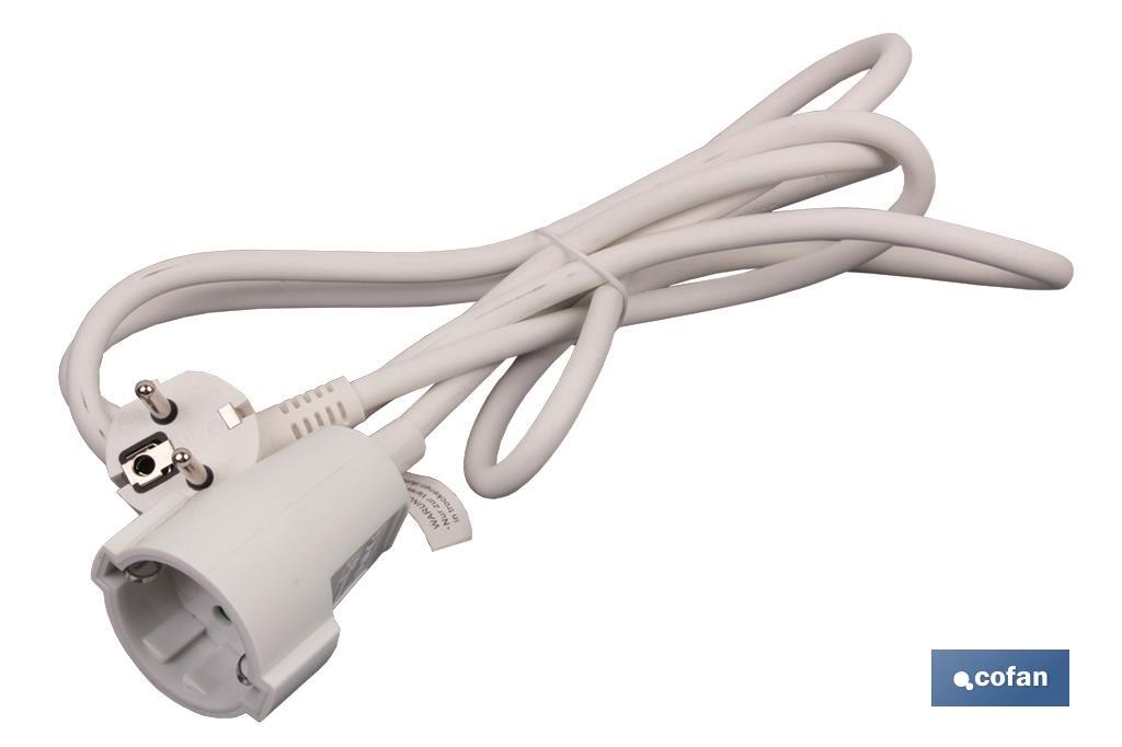Prolongador de cable eléctrico | Varias medidas de cable (3 x 1,5 mm) | Base Bipolar