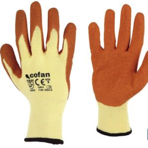 GUANTE LATEX RUGOSO NARANJA TALLA 10 (PACK: 12 UDS)