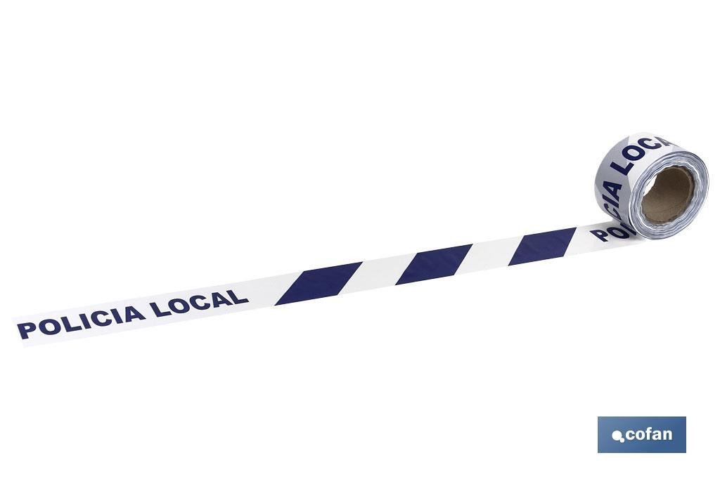 CINTA BALIZ. POLICIA LOCAL 80MMX100MTS (PACK: 1 UDS)