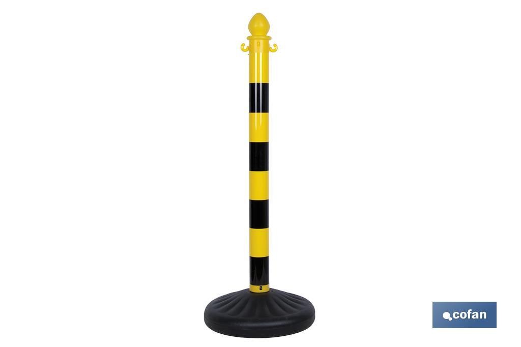 POSTE Y BASE PARA CADENA (AMAR/NEGRO) 1M (PACK: 1 UDS)