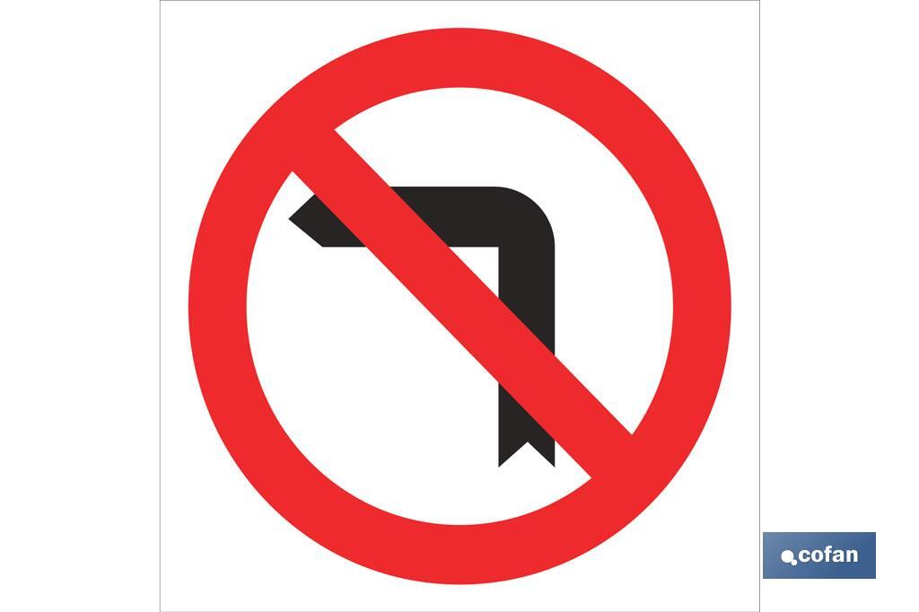 Prohibido girar izquierda