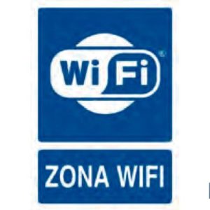 SEÑAL POLIESTIRENO 297X210 MM. ZONA WIFI (PACK: 1 UDS)