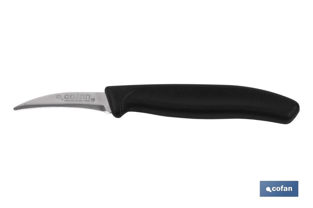Pack de 12 unidades cuchillo de recolección | Modelo puntilla curva recolección punta redonda | Medida hoja 60 mm