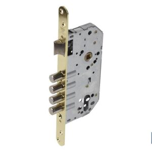Cerradura Embutir 4 B-Cuadrada+cerradero D85 E50 Níquel (P/Madera) (PACK: 1 UDS)