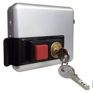 Cerradura eléctrica+cerradero C/ Pulsador- Derecha (PACK: 1 UDS)