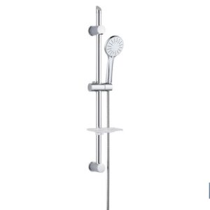 KIT DUCHA BARRA DESLIZANTE 3 PCS 5 FUNCIONES BLANCO (PACK: 1 UDS)