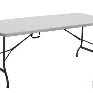MESA PLEGABLE RECTANGULAR BLANCA 122X60X74CM (PACK: 1 UDS)