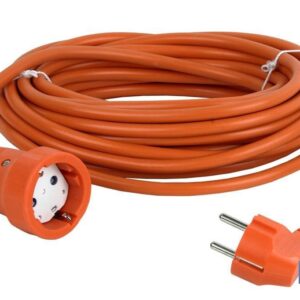 PROLONGADOR BIPOLAR CON T/T LATERAL 16A250V CABLE 10M NARANJA (PACK: 1 UDS)