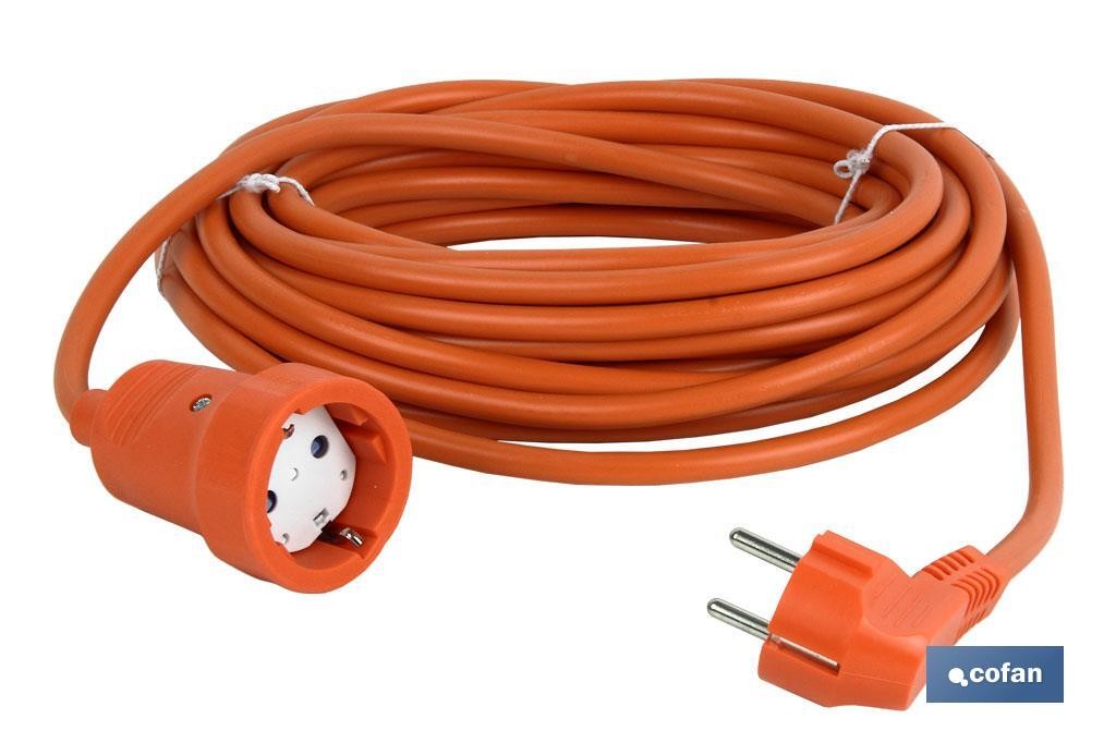 PROLONGADOR BIPOLAR CON T/T LATERAL 16A250V CABLE 10M NARANJA (PACK: 1 UDS)