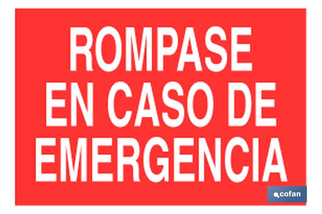 Rompase caso emergencia