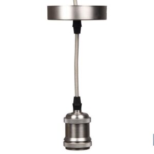 PORTALAMPARAS (CABLE+ROSETÓN) PERLA E27 100X10CM (PACK: 1 UDS)