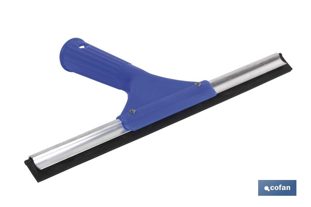 Limpiacristales de metal con adaptador de 20 cm de ancho | Limpiacristales compatible con palos, para hacer la labor más cómoda