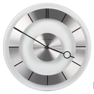 RELOJ DE PARED Ø31CM CRISTAL/ALUM MODELO LECCO (PACK: 1 UDS)