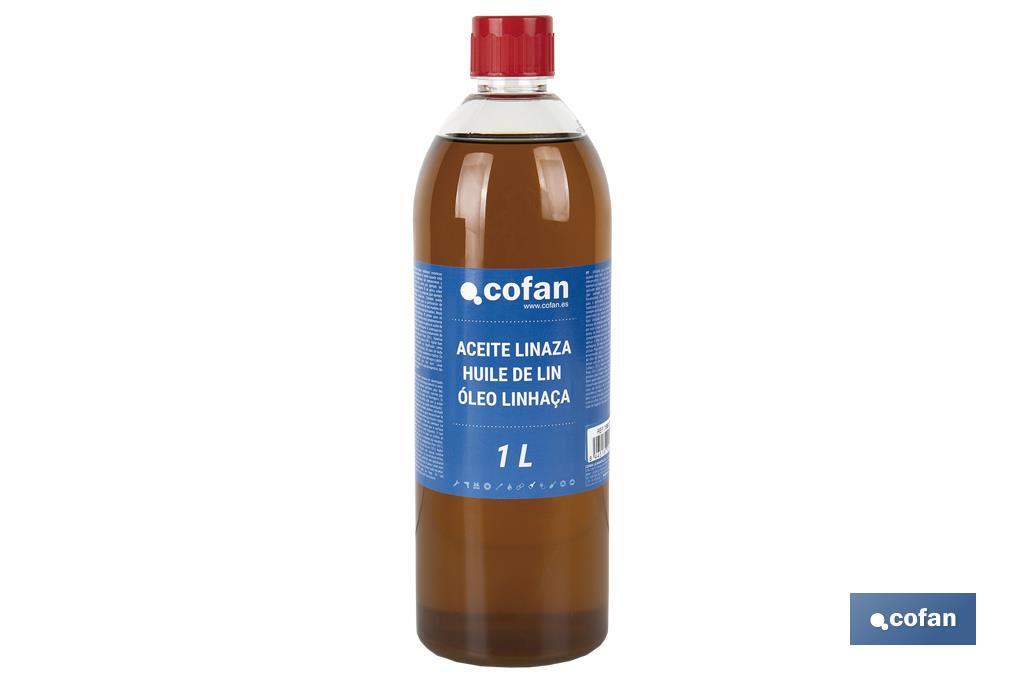 Aceite Linaza Cofan | Envase de 500 ml o 1 L | Ideal para Maderas Exteriores-Interiores