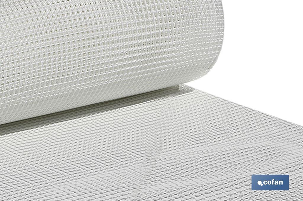 Malla de plastico | Hueco cuadrado 10 mm | Color blanco 1x25 m