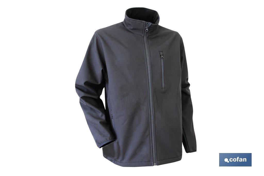 Chaqueta Soft Shell | Color Negro | Modelo Líster | Composición: 94% Poliéster y 6% Elastano