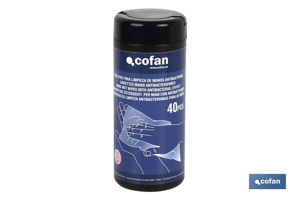 Toallitas para Limpieza de manos Antibacterias | 40 unidades por producto | Toallas húmedas con extracto de Aloe Vera