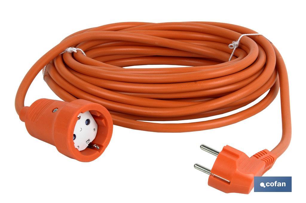 Prolongador Bipolar con T/T lateral Cable Naranja