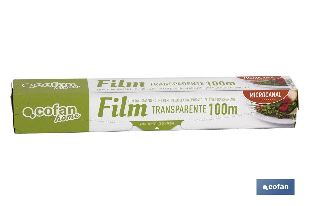 Film Transparente Doméstico | Medida 50 o 100 m Ancho 30 cm | Estuche con sierra de corte