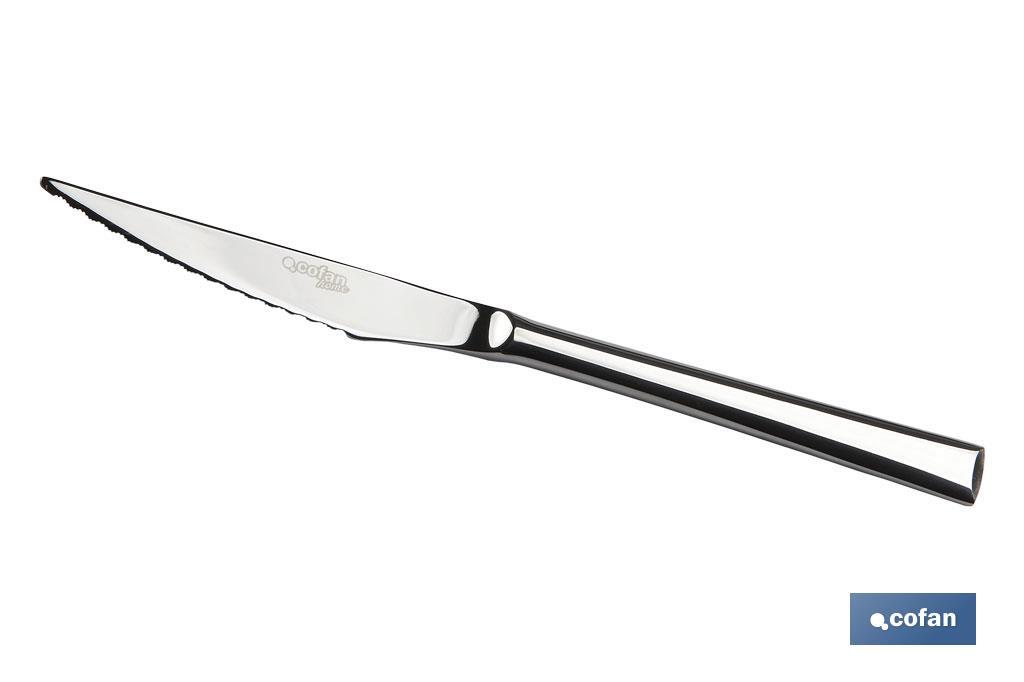 Cuchillo de carne | Modelo Bari I Fabricado en Acero inox. 18/10 | Envase blíster 2 uds. o 12 uds.