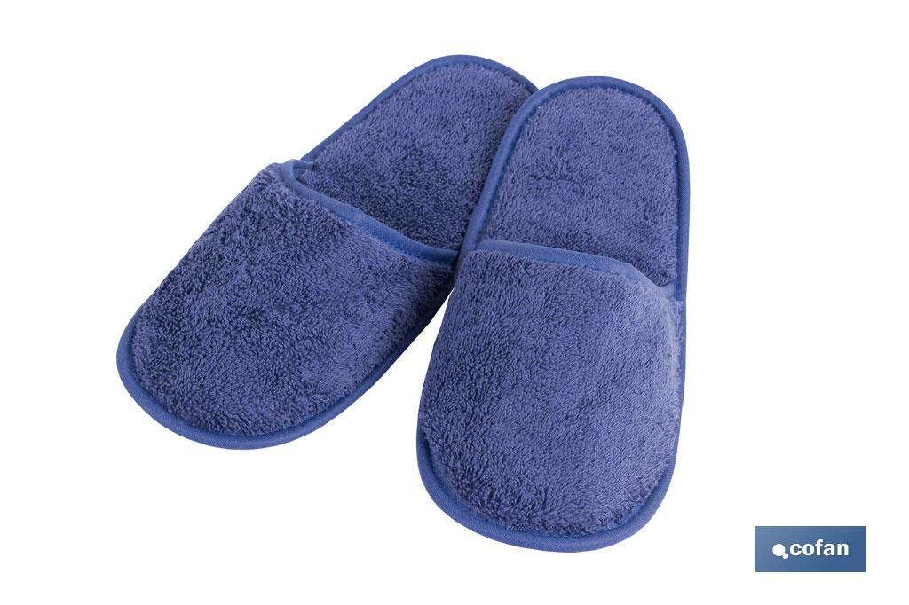 Zapatillas Baño | Color azul marino I 100% algodón I Gramaje 500g/m2 I Talla M o L