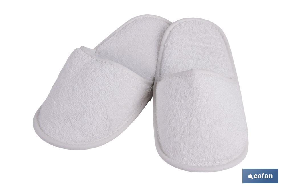 Zapatillas Baño | Color blanco | 100% algodón | Gramaje 1000g/m2 | Talla M o L