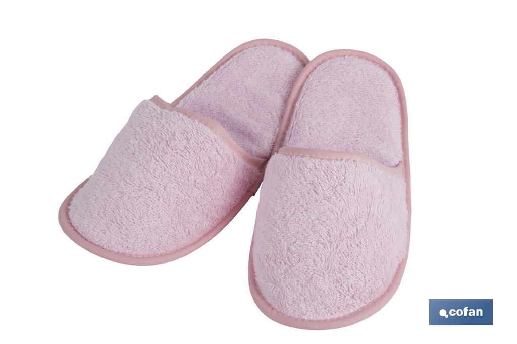 Zapatillas Baño | Color rosa claro I 100% algodón I Gramaje 500g/m2 I Talla M o L