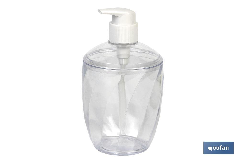 Dosificador de jabón transparente | Dispensador de jabón líquido | Capacidad: 0.43L | Fabricado en polipropileno venta unitaria