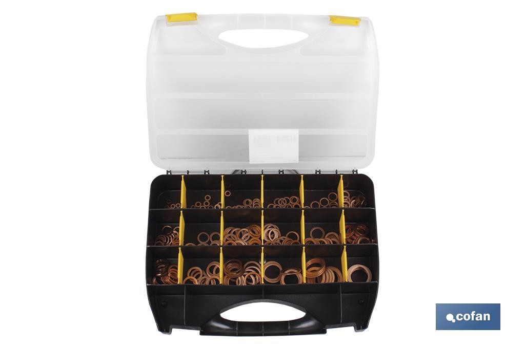 MALETIN 400 ARANDELAS DE COBRE (PACK: 1 UDS)