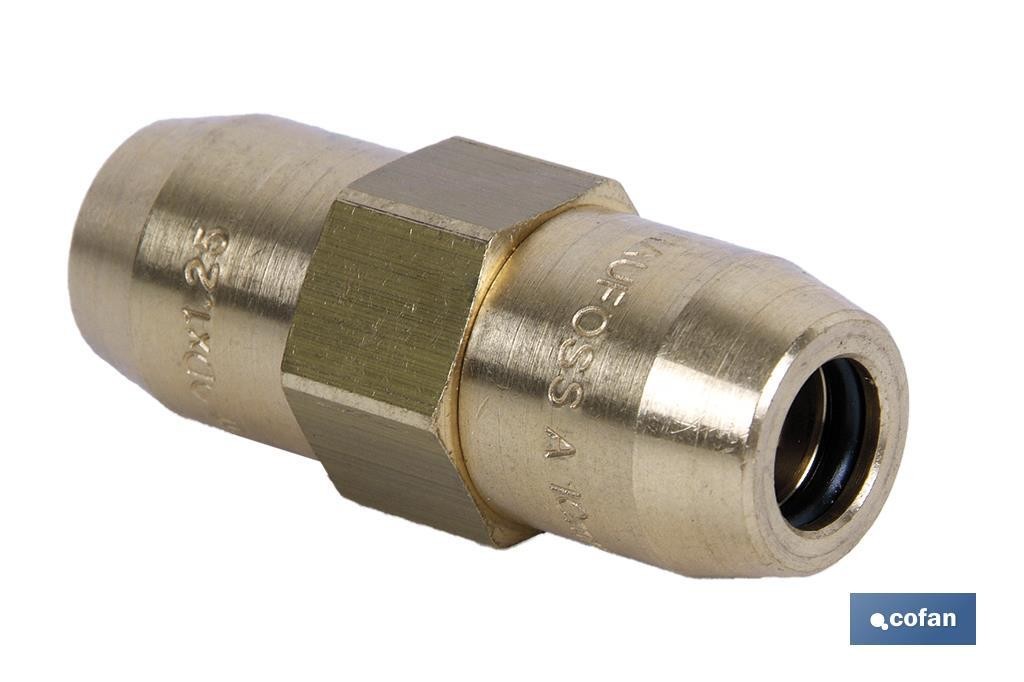 CONECTOR DOBL R TUBO 8X1-8X1 (PACK: 1 UDS)