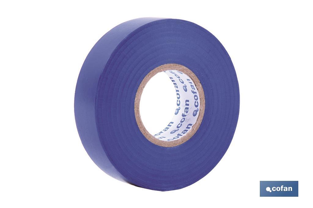 Cinta Aislante | 180 Micras | Color Azul | 19 mm x 20 Metros