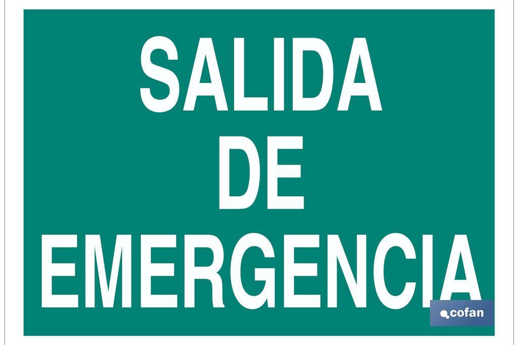 Salida de Emergencia Texto