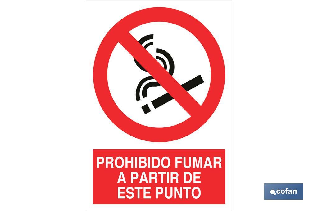 Prohibido fumar a partir de este punto