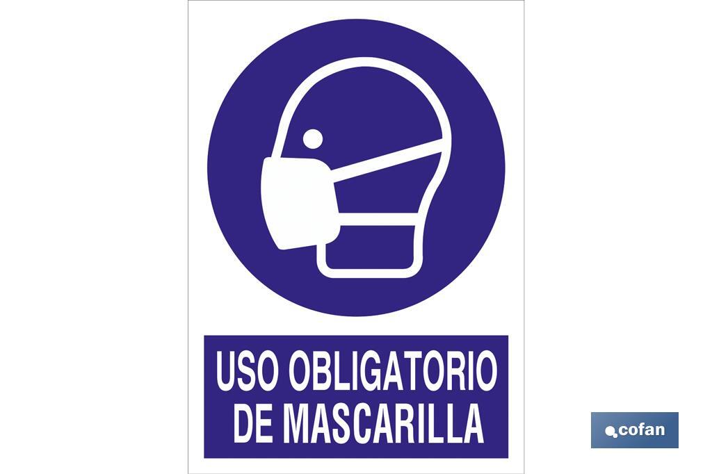 Uso obligatorio de mascarilla